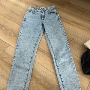 Garage Light Blue Straight Leg Jeans